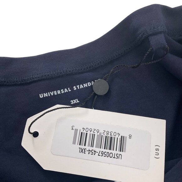 NWT Universal Standard Womens Navy Blue Tee 3XL Pima Cotton Modal Relaxed Fit - Picture 5 of 10